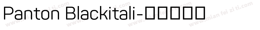 Panton Blackitali字体转换